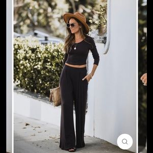 Hermosa Ribbed Long Sleeve Crop Top